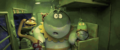 A Group Of Cartoon Characters Including A Snake And A Frog GIF