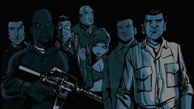 A Group Of Cartoon Characters Including A Woman With A Gun GIF