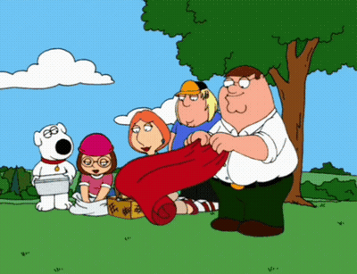 A Group Of Cartoon Characters Including Peter Griffin GIF