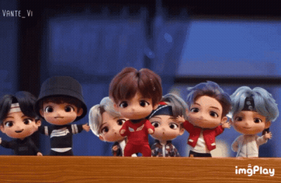 A Group Of Cartoon Characters Standing Next To Each Other With A Watermark That Says Imgplay At The Bottom GIF