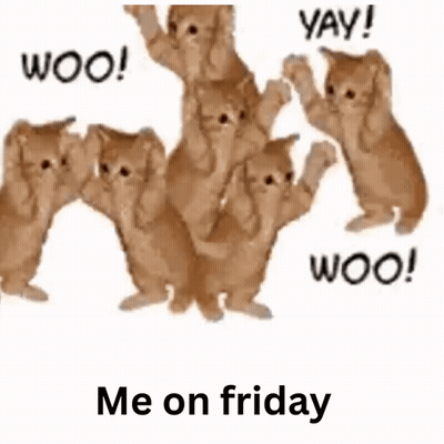 A Group Of Cats Are Dancing And Saying Yay Woo GIF