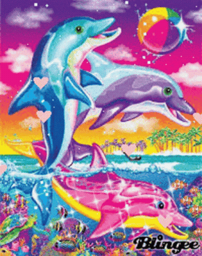 A Group Of Dolphins Are Swimming In The Ocean GIF