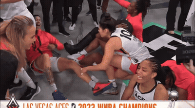 A Group Of Female Basketball Players With The Number 10 On Their Backs GIF