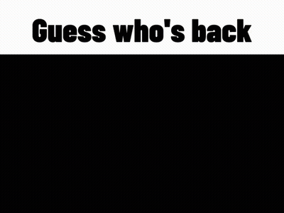 A Group Of Ghosts Are Standing In Front Of A Lightning Bolt With The Words Guess Who 'S Back Below Them GIF