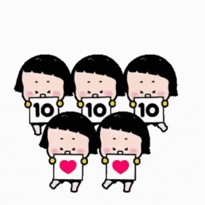 A Group Of Girls Holding Signs That Say 10 GIF