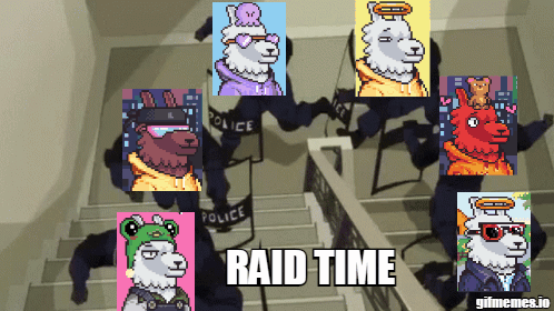 A Group Of Llamas Are Being Arrested By Police GIF