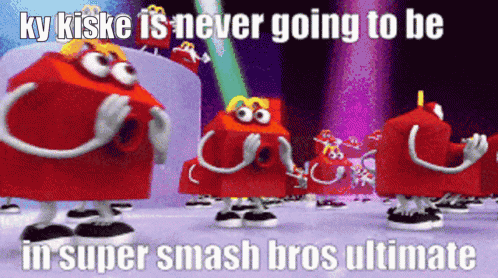 A Group Of Mcdonald 'S Happy Meal Characters Are Dancing In A Video Game GIF