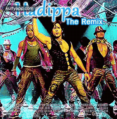 A Group Of Men Are Dancing On The Cover Of A Cd Called Dippa The Remix . GIF