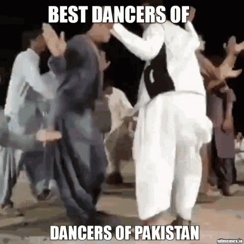 A Group Of Men Are Dancing With The Caption Best Dancers Of Pakistan GIF