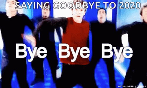A Group Of Men Are Dancing With The Words Saying Goodbye To 2020 Bye Bye Bye . GIF