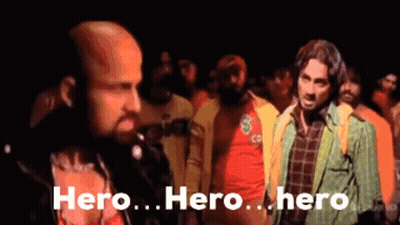 A Group Of Men Are Standing In A Line And One Of Them Is Talking To The Other . GIF