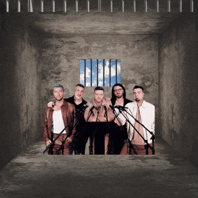 A Group Of Men Are Standing In Front Of Microphones In A Room GIF