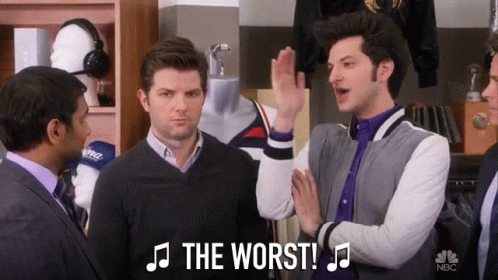 A Group Of Men Are Standing Next To Each Other And One Of Them Is Saying The Worst GIF