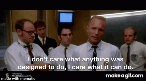 A Group Of Men Are Talking And One Of Them Says I Don T Care GIF