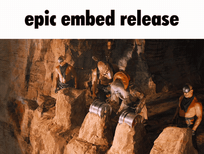 A Group Of Men Lifting Weights In A Cave With The Words Epic Embed Release GIF
