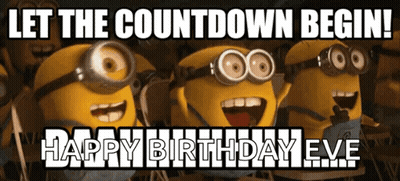 A Group Of Minions Are Standing In Front Of A Sign That Says Let The Countdown Begin GIF