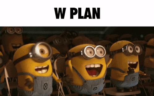 Minions In Front Of W Plan Sign GIF
