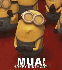 A Group Of Minions Are Standing Next To Each Other On A Red Carpet And One Of Them Is Wearing Goggles . GIF