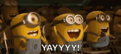 Group Of Minions With Open Mouths GIF