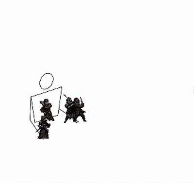 A Group Of Ninjas Are Standing Next To Each Other On A White Background In A Pixel Art Style . GIF