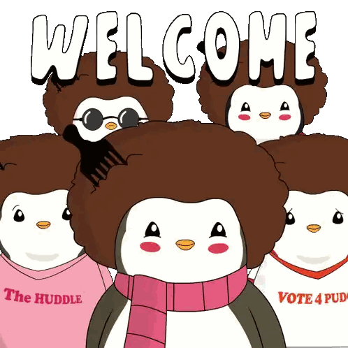 A Group Of Penguins Wearing Shirts That Say The Huddle Sticker