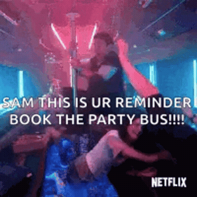 A Group Of People Are Dancing On A Pole In A Club And A Man Is Holding A Woman . GIF