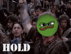 A Group Of People Are Gathered In A Crowd With The Word Hold In The Corner GIF
