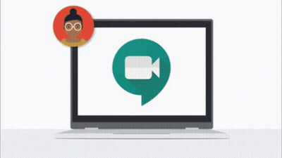 A Group Of People Are Having A Video Call On Their Computers GIF