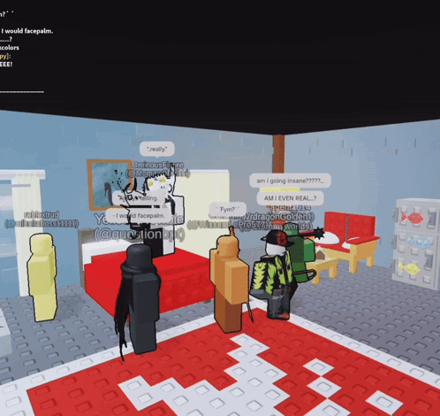 A Group Of People Are Playing A Video Game And One Of Them Is Talking About Facepalms GIF