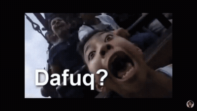 A Group Of People Are Riding A Roller Coaster And One Of Them Is Making A Funny Face While Screaming . GIF