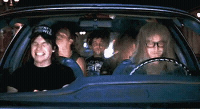 A Group Of People Are Sitting In A Car With One Man Wearing A Hat That Says Sydney Hill . GIF