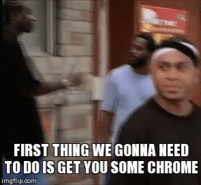 A Group Of People Are Standing In Front Of A Building With The Caption First Thing We Gonna Need To Do Is Get You Some C GIF