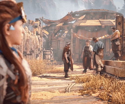 A Group Of People Are Standing In Front Of A Building With The Word Epic On It GIF