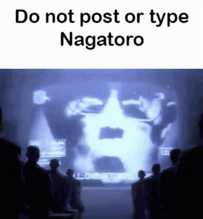 A Group Of People Are Standing In Front Of A Screen That Says Do Not Post Or Type Nagatoro GIF
