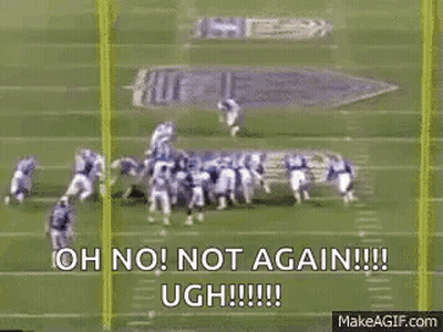 A Group Of People Are Standing In Front Of A Sign That Says Oh No ! Not Again !! GIF