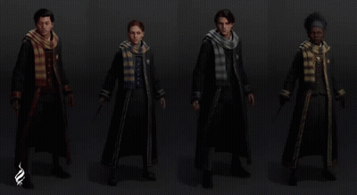 A Group Of People Are Standing Next To Each Other Wearing Scarves And Coats GIF