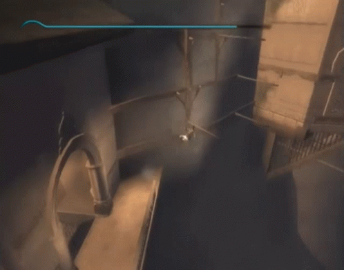 A Group Of People Are Standing On Top Of A Building In A Video Game Scene GIF