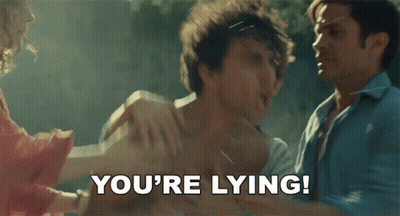 A Group Of People Hugging Each Other With The Words You 'Re Lying GIF