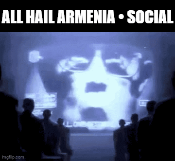 People Looking At Screen Saying All Hail Armenia GIF