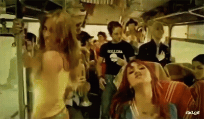 A Group Of People On A Bus With The Url Rbd.gif On The Bottom Right GIF