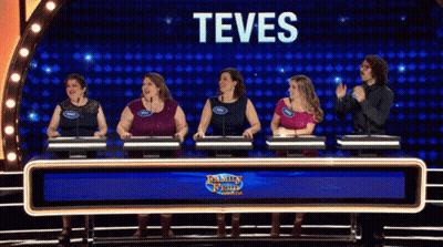 A Group Of People On A Family Feud Show GIF