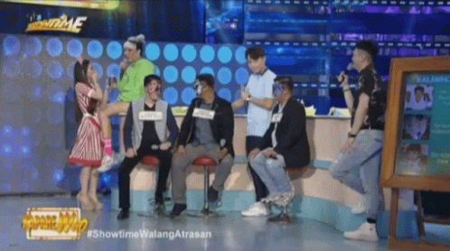 A Group Of People On A Show Called Showtime GIF