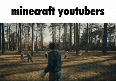 A Group Of People Playing A Game Of Minecraft In A Park GIF