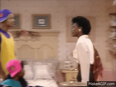 A Group Of People Standing Around A Bed With A Makeagif.com Watermark GIF
