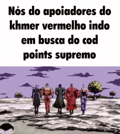 A Group Of People Standing In A Field With The Words Nos Do Apoiadores Do Khmer Vermelho Indo Em Busca Do Cod Points Sup GIF