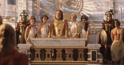 A Group Of People Standing In Front Of A Marble Altar With A Chinese Symbol On The Bottom GIF
