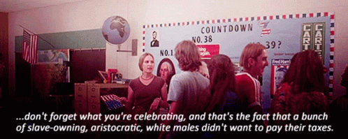 A Group Of People Standing In Front Of A Sign That Says Countdown On It GIF