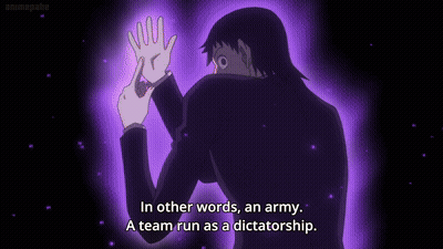 A Group Of People Standing Next To Each Other With One Saying In Other Words An Army GIF