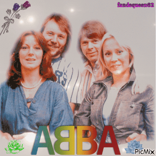 A Group Of People Standing Next To Each Other With The Word A & B A On The Bottom GIF