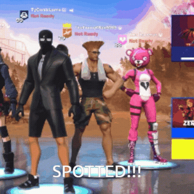 A Group Of People Standing Next To Each Other With The Word Spotted On The Bottom GIF